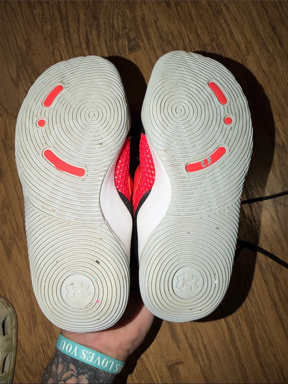 Under Armour Kids Red and Black Slip-On Athletic Sneakers